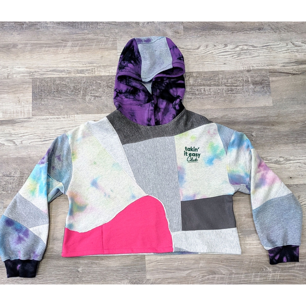 Colorful Patchwork Hoodie - Picture 6 of 7